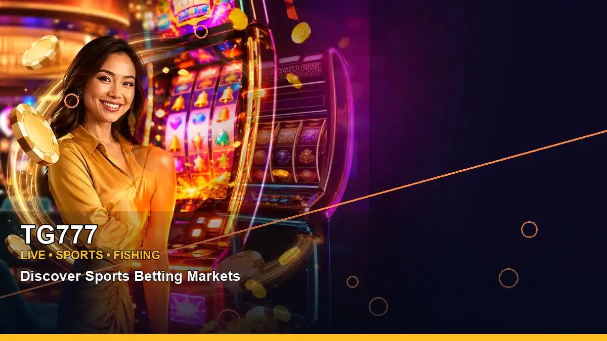 TG777 responsible-play guide concept with an adult Filipina casino host positioned on the left