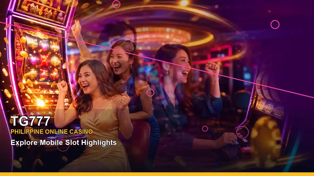 TG777 casino access guide with a mobile-friendly slot image
